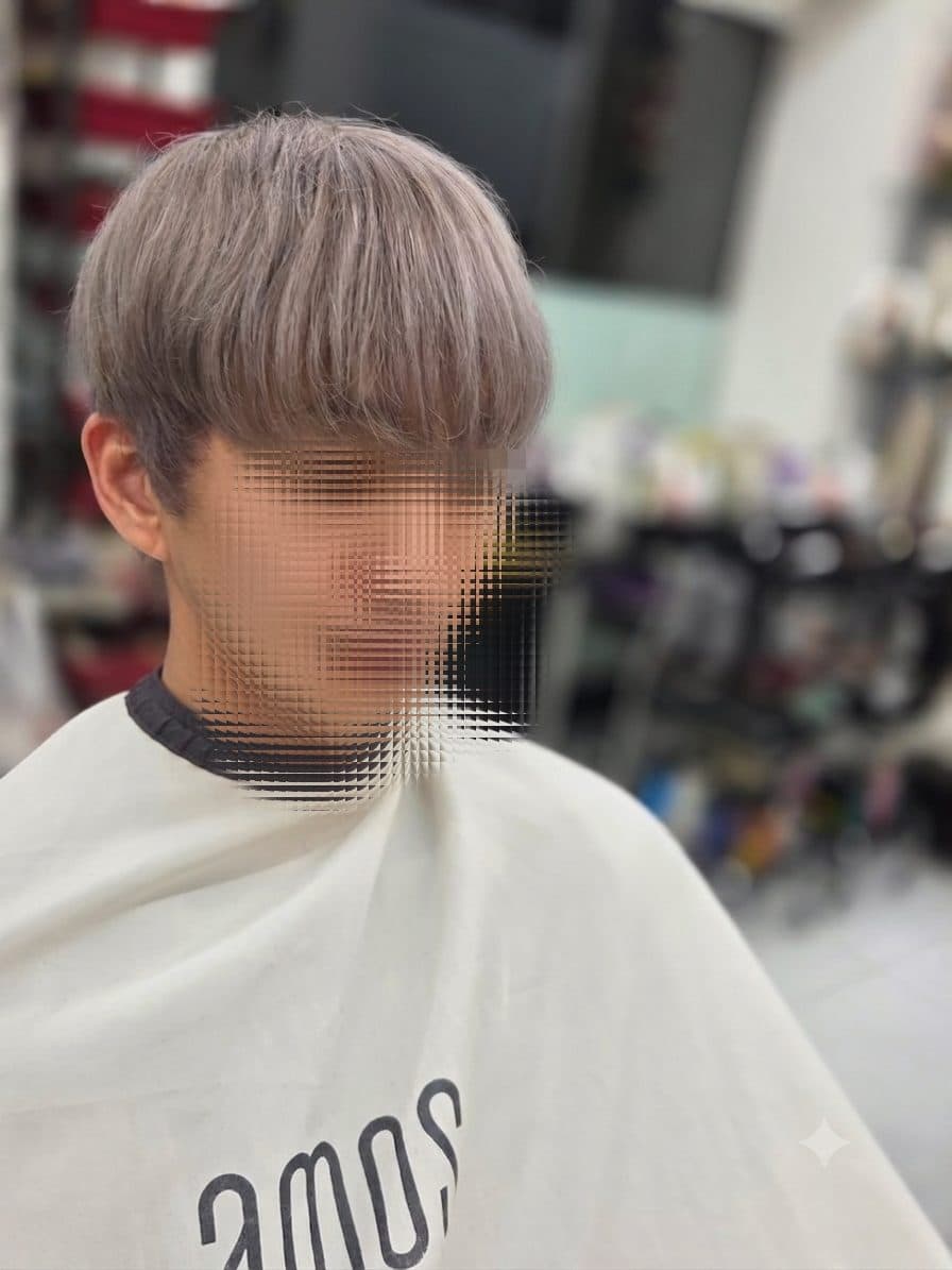 밀본 애쉬 베이지 염색 - 명장동 미용실 호박넝쿨헤어