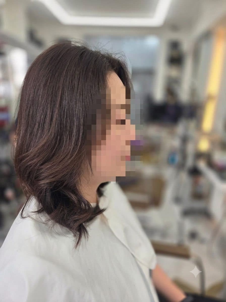 레이어드 C컬펌 - 명장동 미용실 호박넝쿨헤어